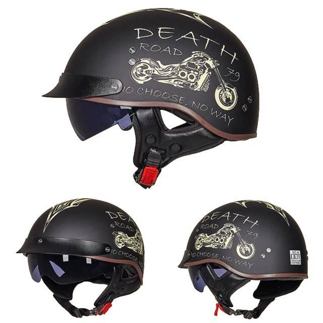 Fashion Capacete retrô para motociclista