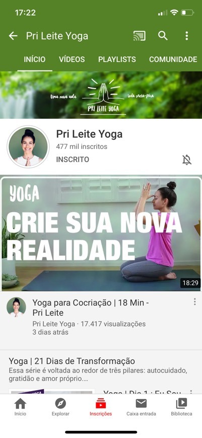 Moda Canal Pri Leite Yoga 