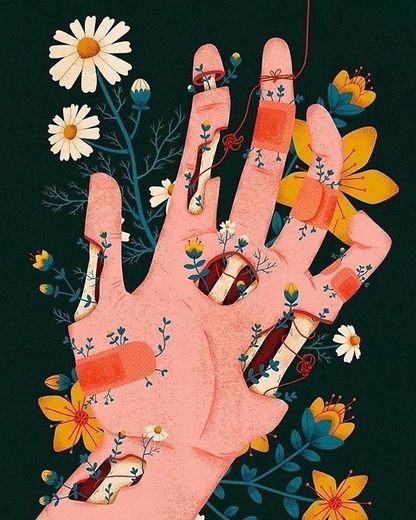 HAND AND FLOWERS💐