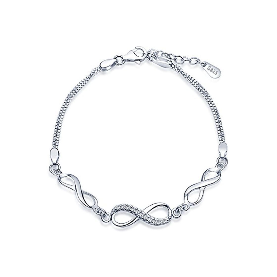 Producto Infinito U Pulsera Mujer de Eslabones con Símbolo del Infinito de Plata