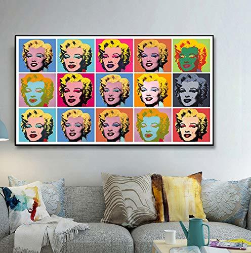 Social DAQIANSHIJIE Decoración Moderna Imagen de Arte de Pared Famoso Andy Warhol Marilyn