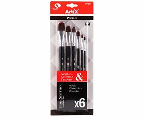 Social Cepillo plano gato lengua Sintética Nº 12, 10, 8, 6, 4, 2