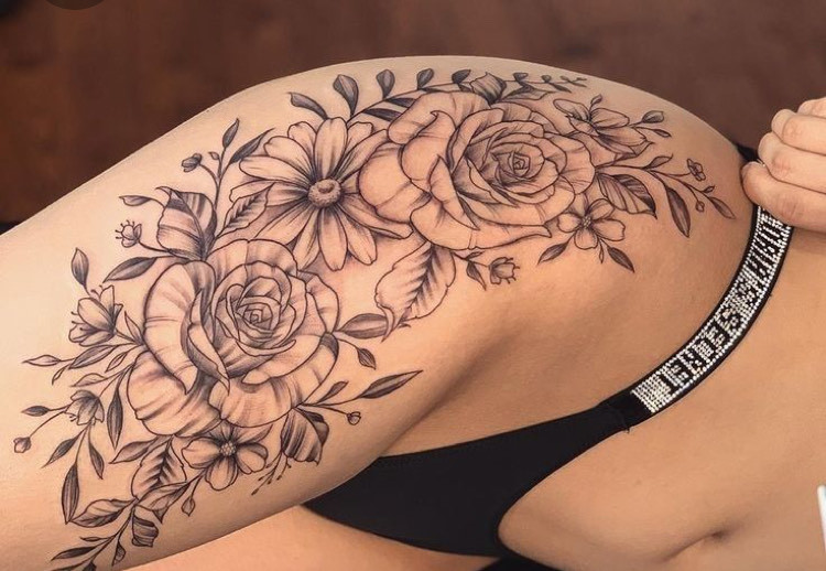 Moda Tatuagens de Flores 