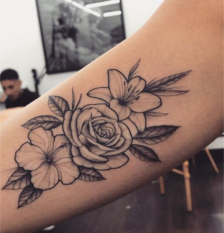 Moda Tatuagens de Flores 