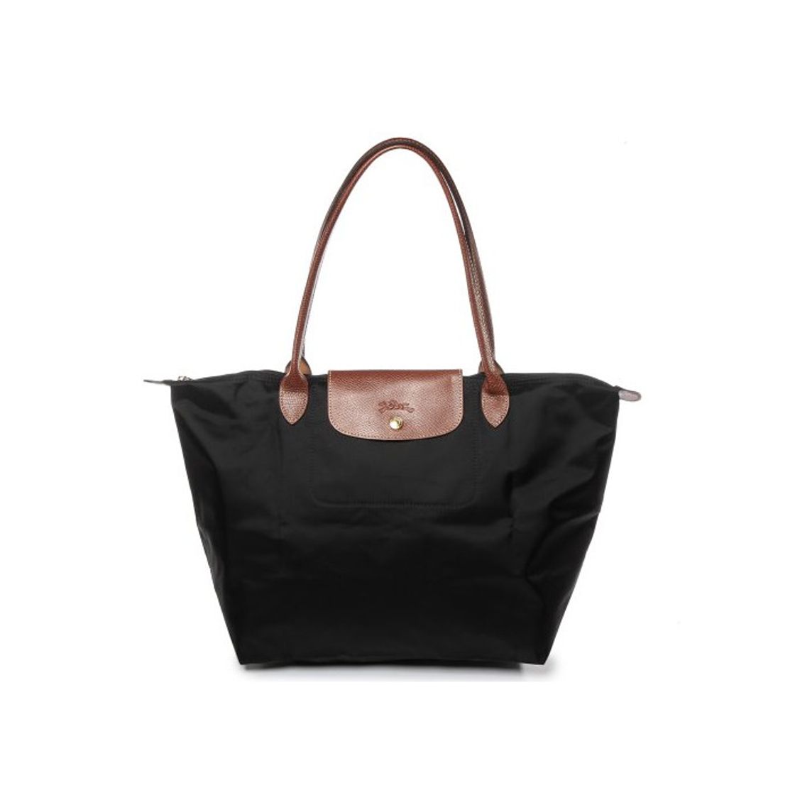 Social Longchamp - Bolsa de Sintético Mujer, color Negro, talla 19x30x31 cm