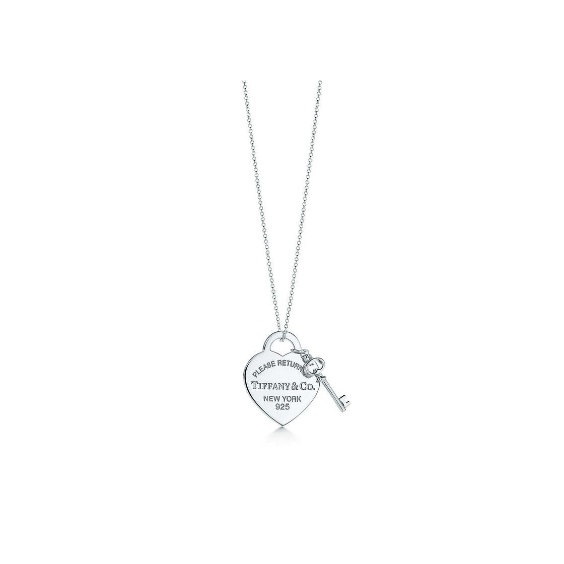 Producto Return to Tiffany® medium heart tag with key pendant in sterling