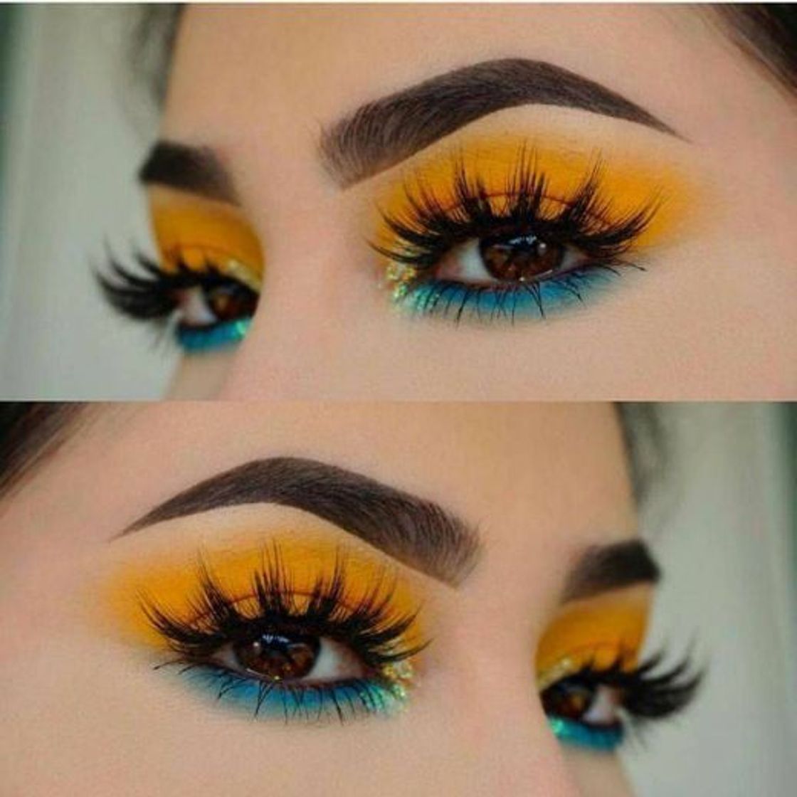 Fashion Tropical Make Up - Blue and Yellow