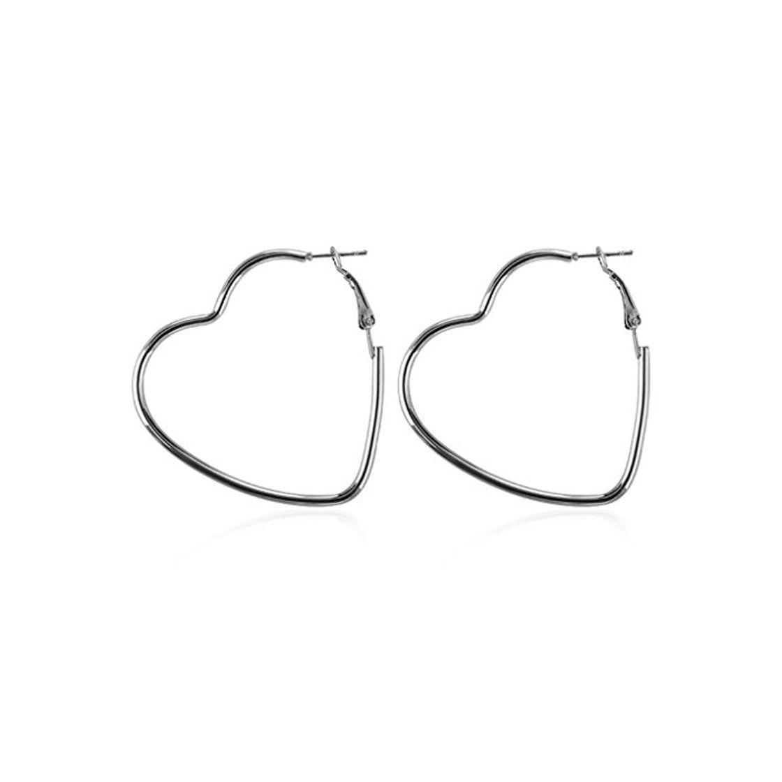 Social fgyhty Women Girls Exaggerated Hollow Heart Statement Earrings Women Jewelry Hook Dangle