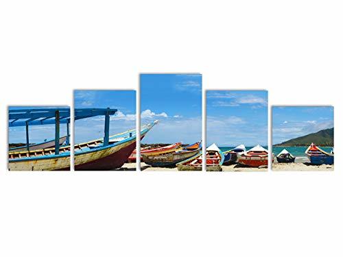 Producto Cuadro Playa El Tirano Margarita Venezuela en Lienzo Canvas Impreso panorámico Decorativo