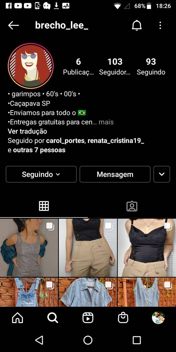 Moda Brechó no insta, muito bom atendimento e só roupa dahora 