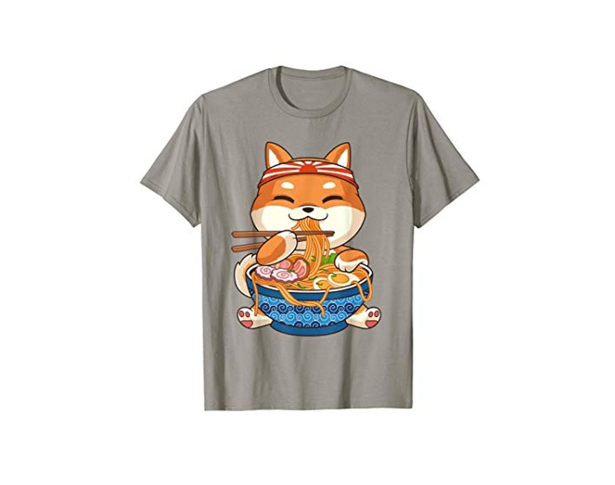 Social Kawaii Cute Anime Shiba Inu Dog Otaku Japanese Ramen Noodles Camiseta