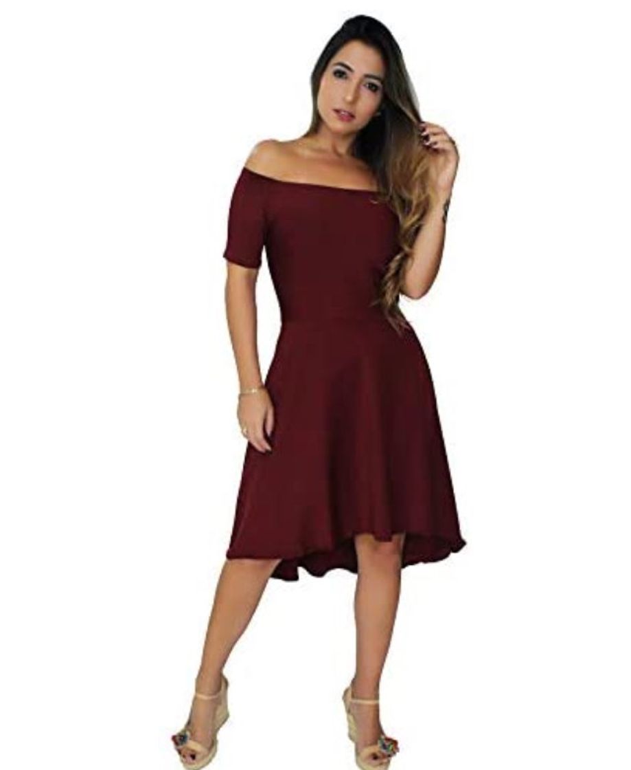 Fashion Vestido Midi Peplum