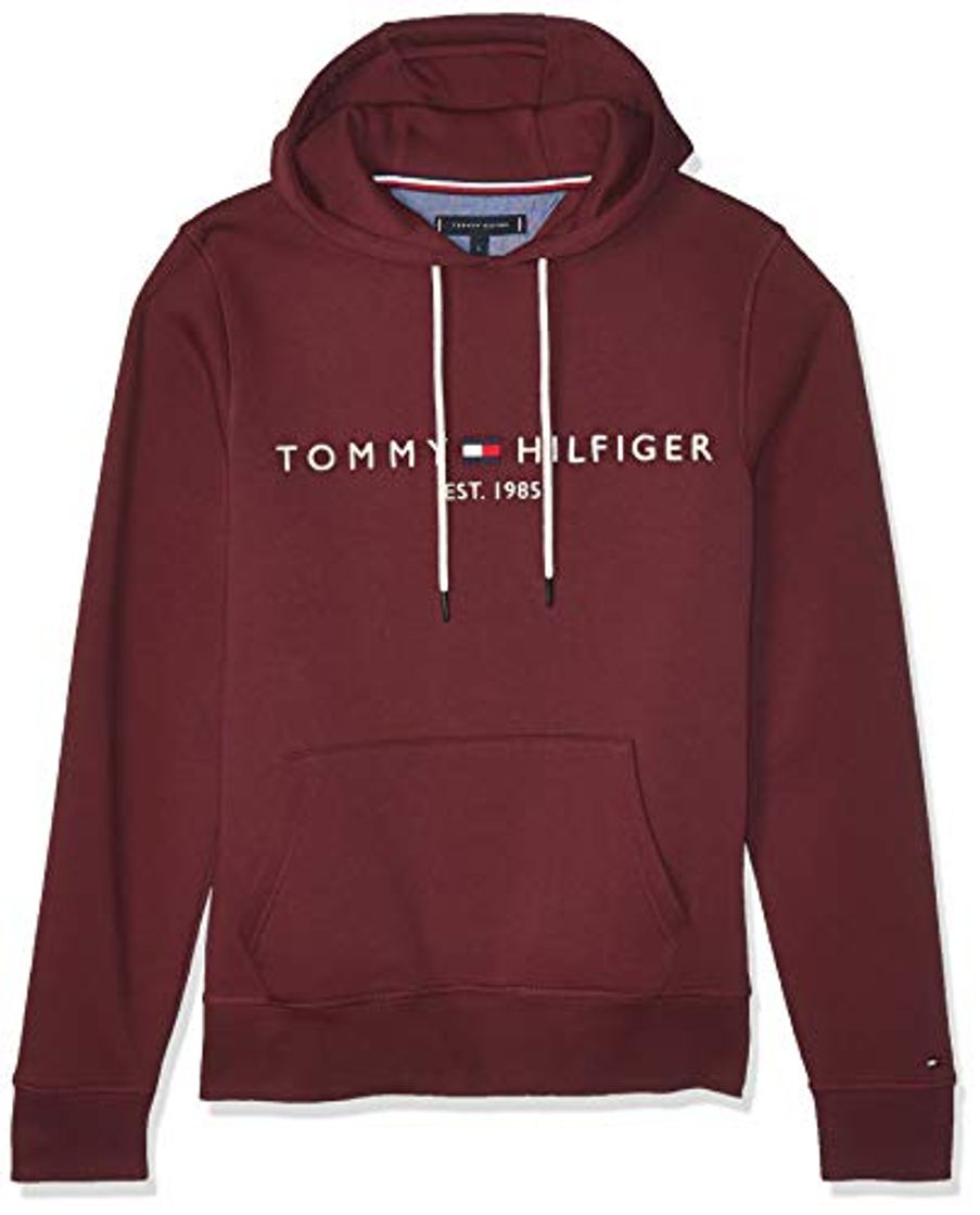 Products Tommy Hilfiger Hombres Sudadera con Capucha con Logotipo de Camiseta Rojo M