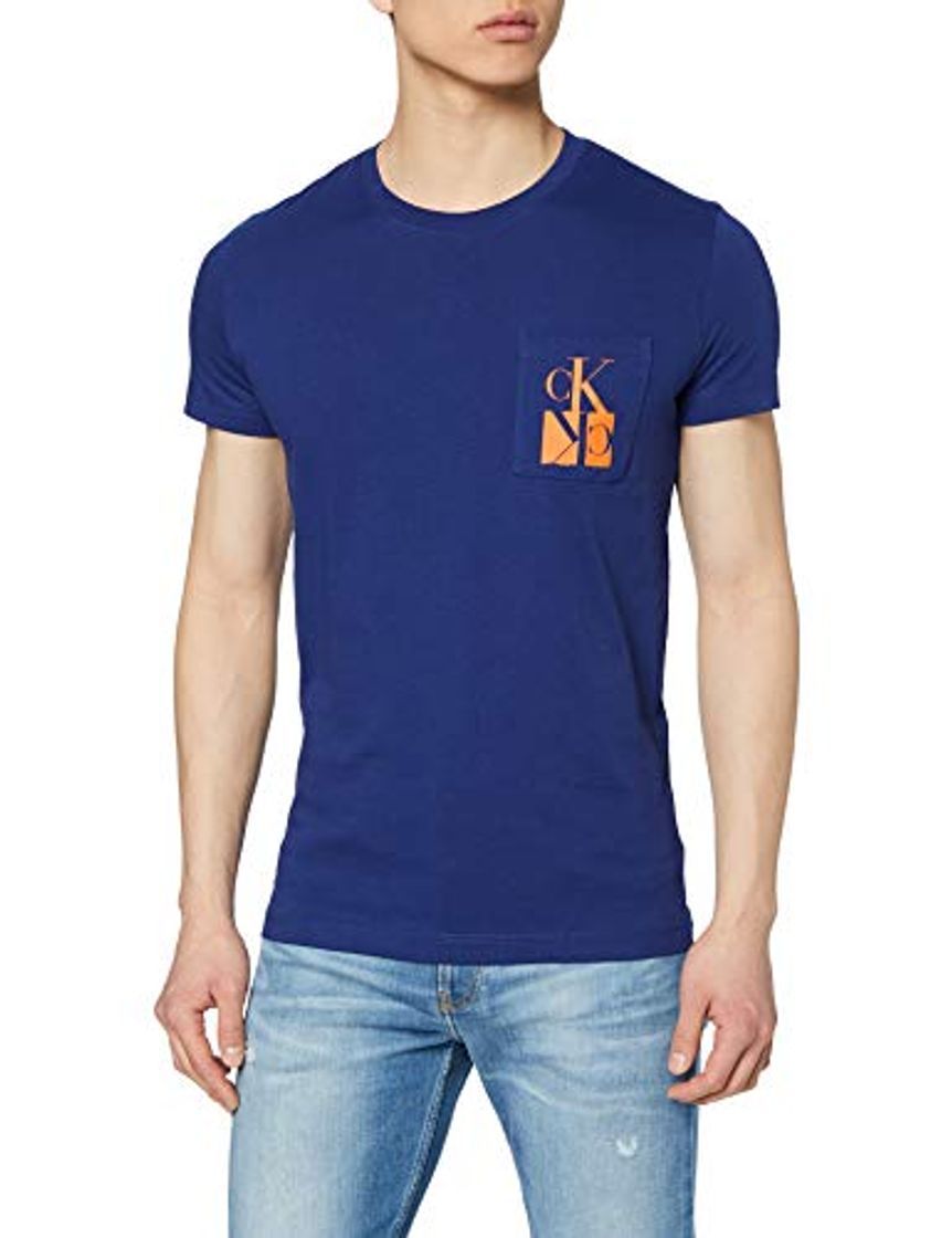 Product Calvin Klein Mirrored Monogram Pkt Slim tee Camisa, Plano