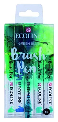 Talens Ecoline 5 brush pens "Green Blue"