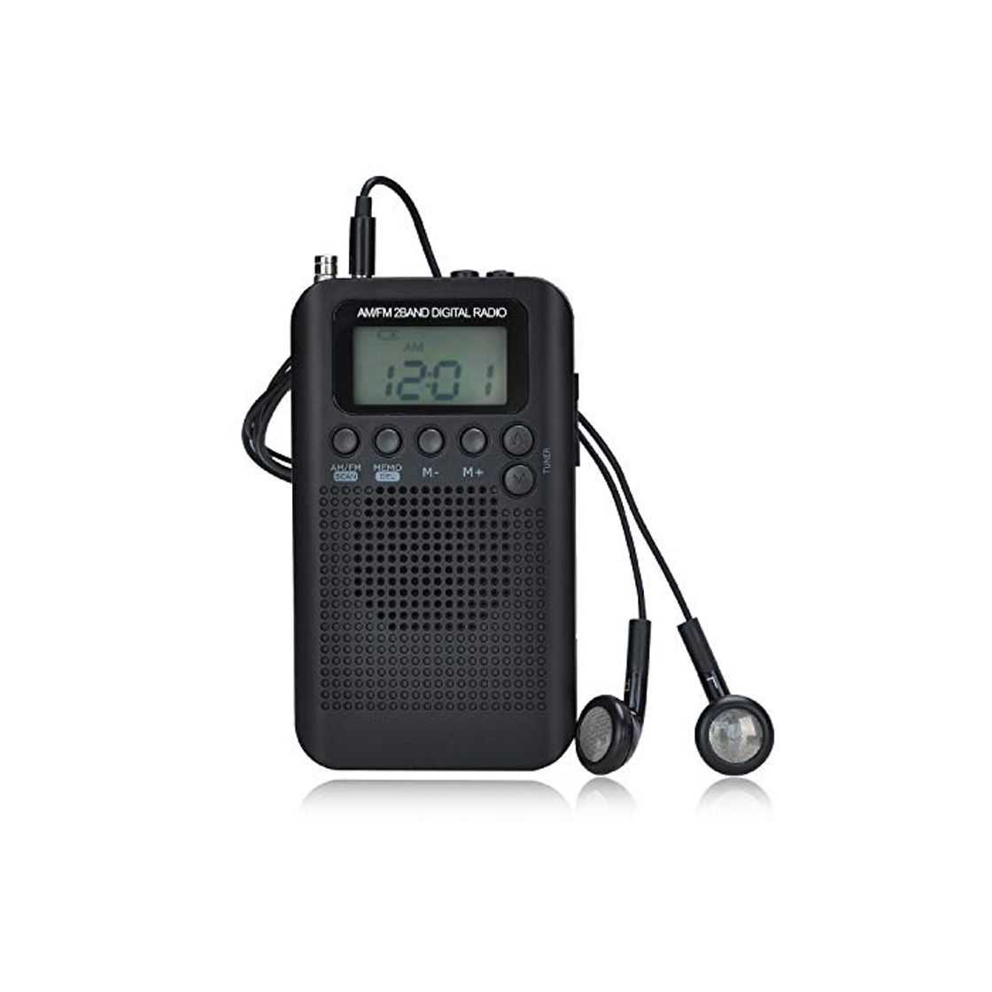 Productos Songway Am/FM Pocket Radio Digital Relojes de Alarma Temporizador de sueño Altavoz