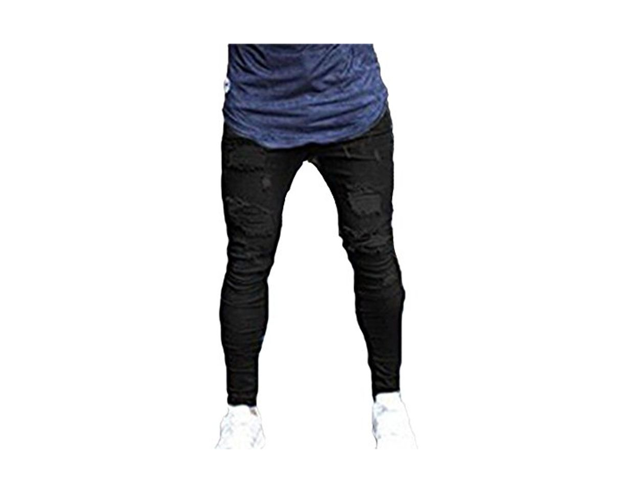 Social Pantalones Vaqueros de Hombre Pantalones Vaqueros Pitillo Super Stretch Pantalones Vaqueros de