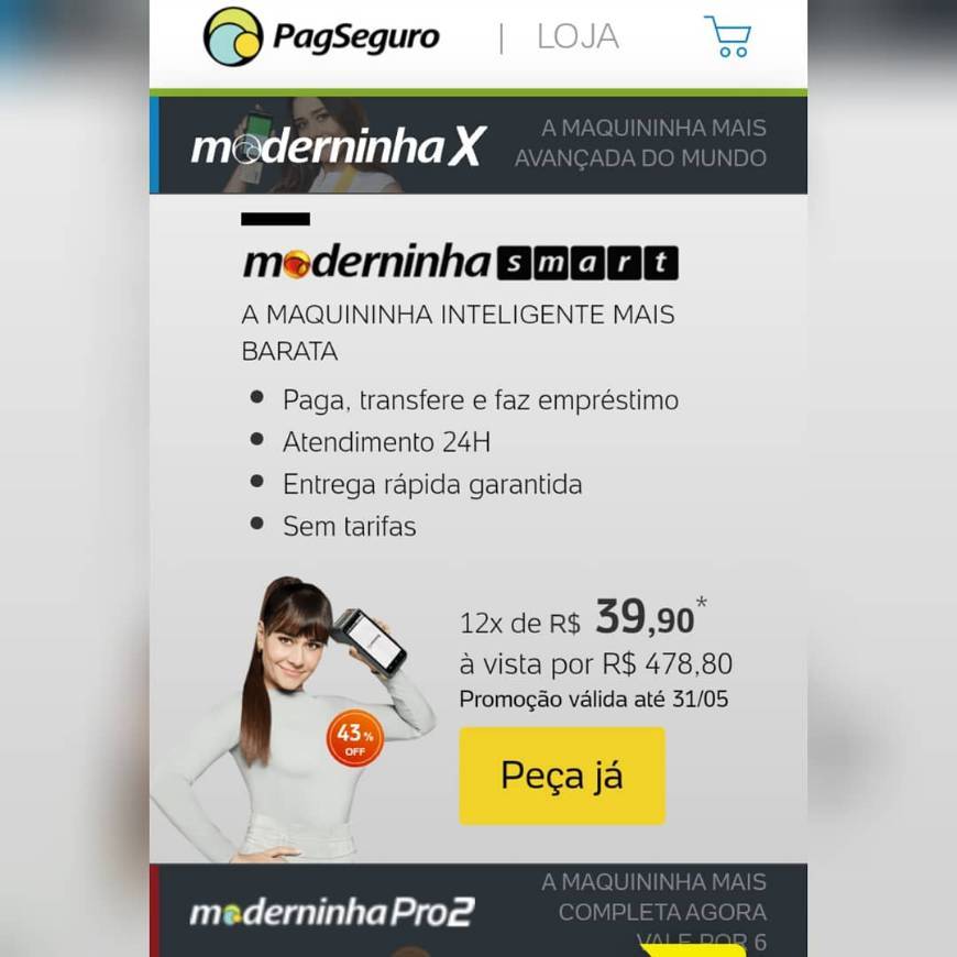 Maquininha pág seguro