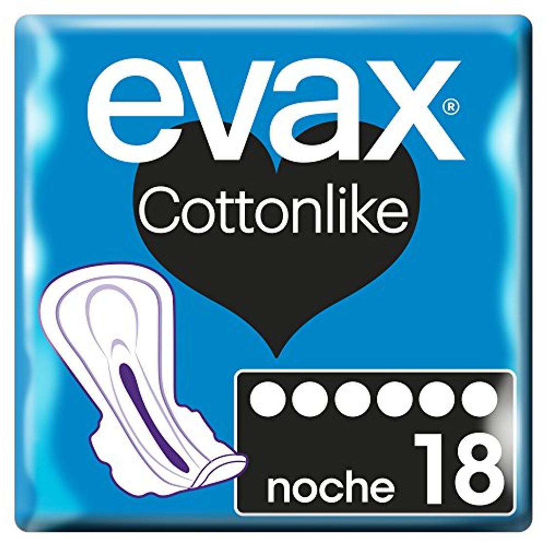 Place Evax Cottonlike Noche Compresas con Alas 18u