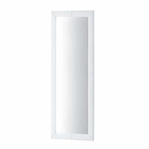 Home Adec - Espejo de pared tapizado, espejo rectangular cuerpo entero salón, recibidor,