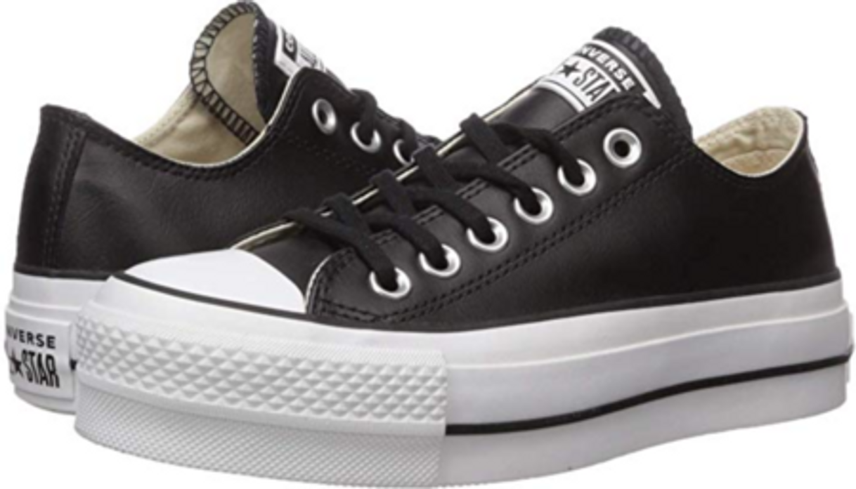 Fashion Converse Chuck Taylor CTAS Lift Clean Ox, Zapatillas para Mujer, Negro