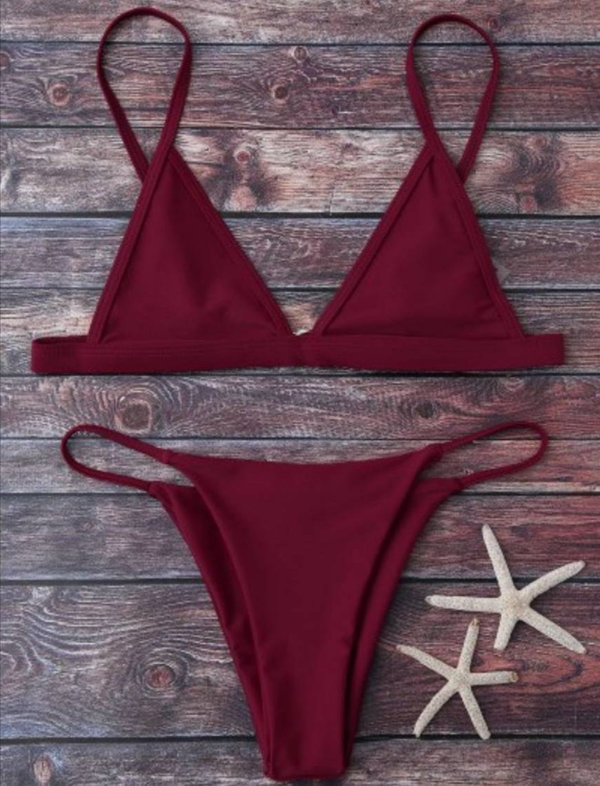 Social Conjunto de bikini de cadena plunge