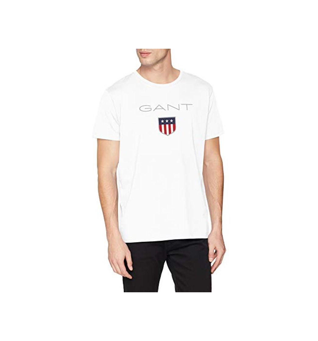 Social GANT Shield SS T-Shirt Camiseta, Marfil