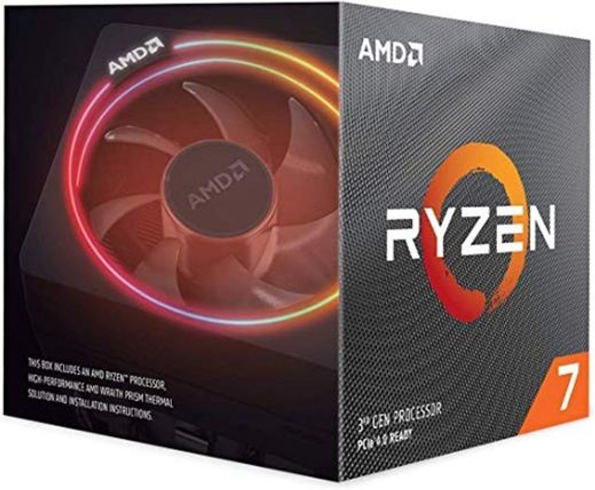 AMD Ryzen 7 3700X - Procesador con disipador de calor Wraith Prism