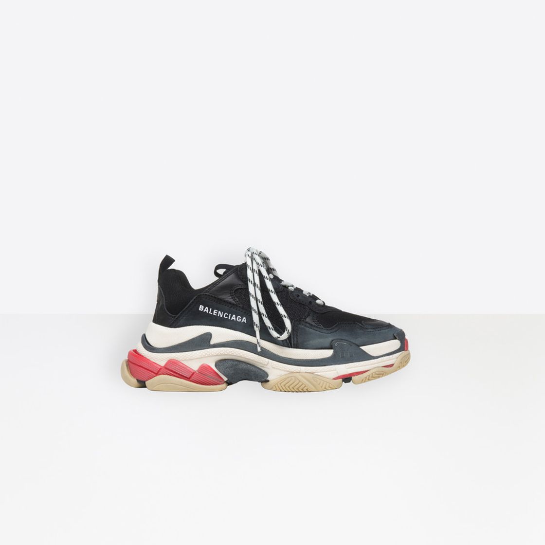 Fashion BLACK/RED Triple S Sneaker for Men