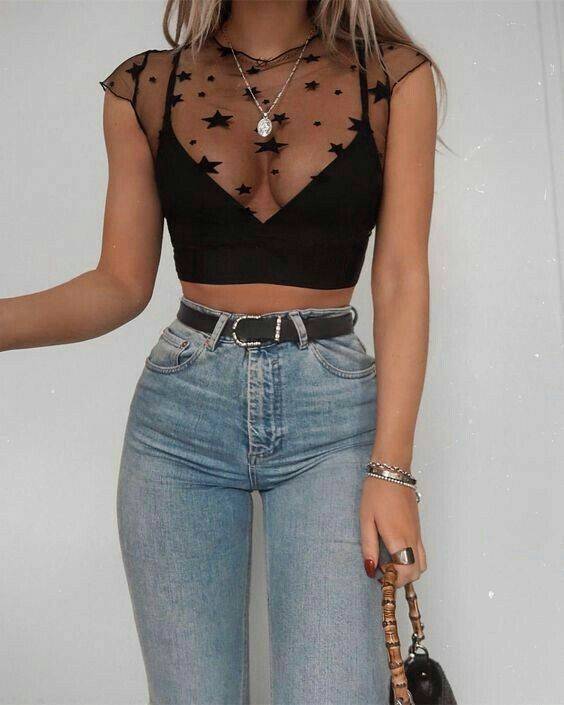 Fashion Look com Cropped.💙