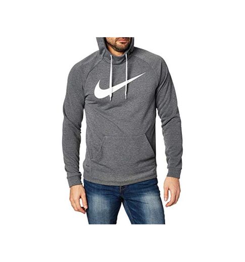 NIKE M Nk Dry Hoodie Po Swoosh Sudadera, Hombre, Charcoal Heathr