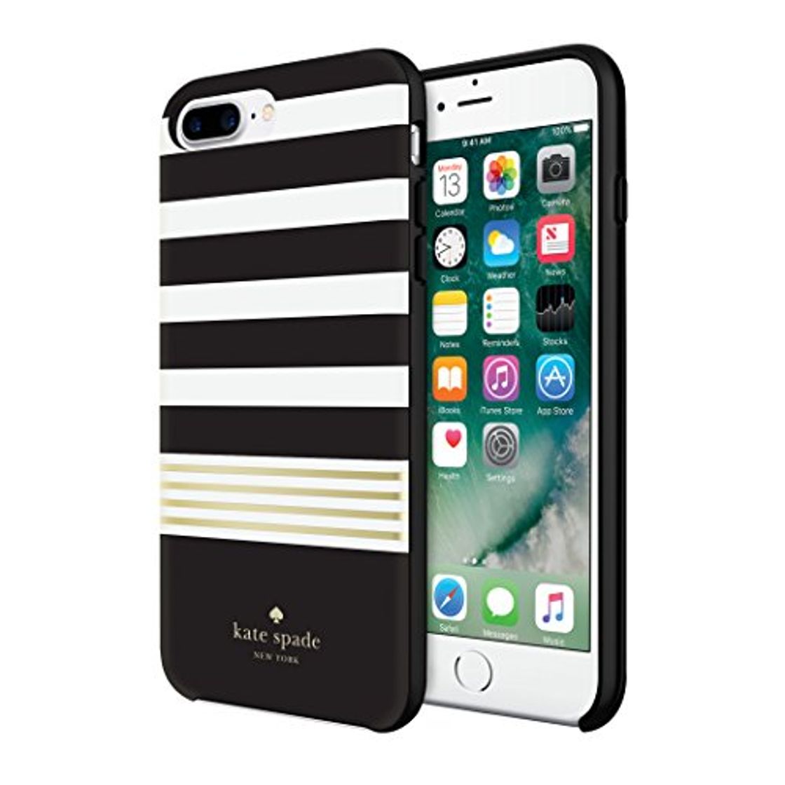 Social Kate Spade New York Hardshell Case Carcasa para Apple iPhone 7 Plus – Oro/Multi Transparente