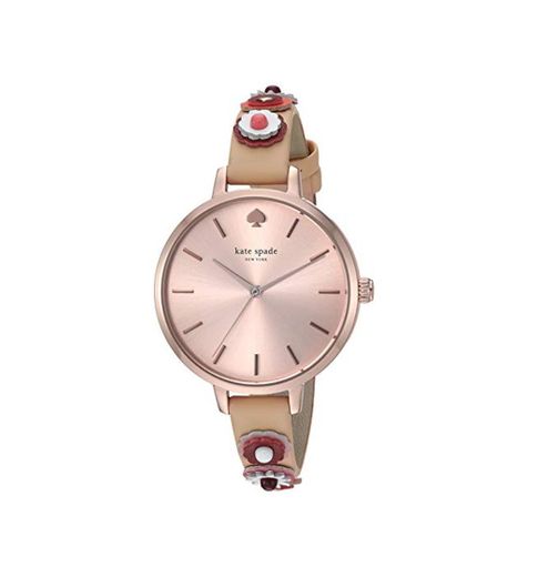 kate spade new york Women's Metro Stainless Steel Analog-Quartz Watch with Leather