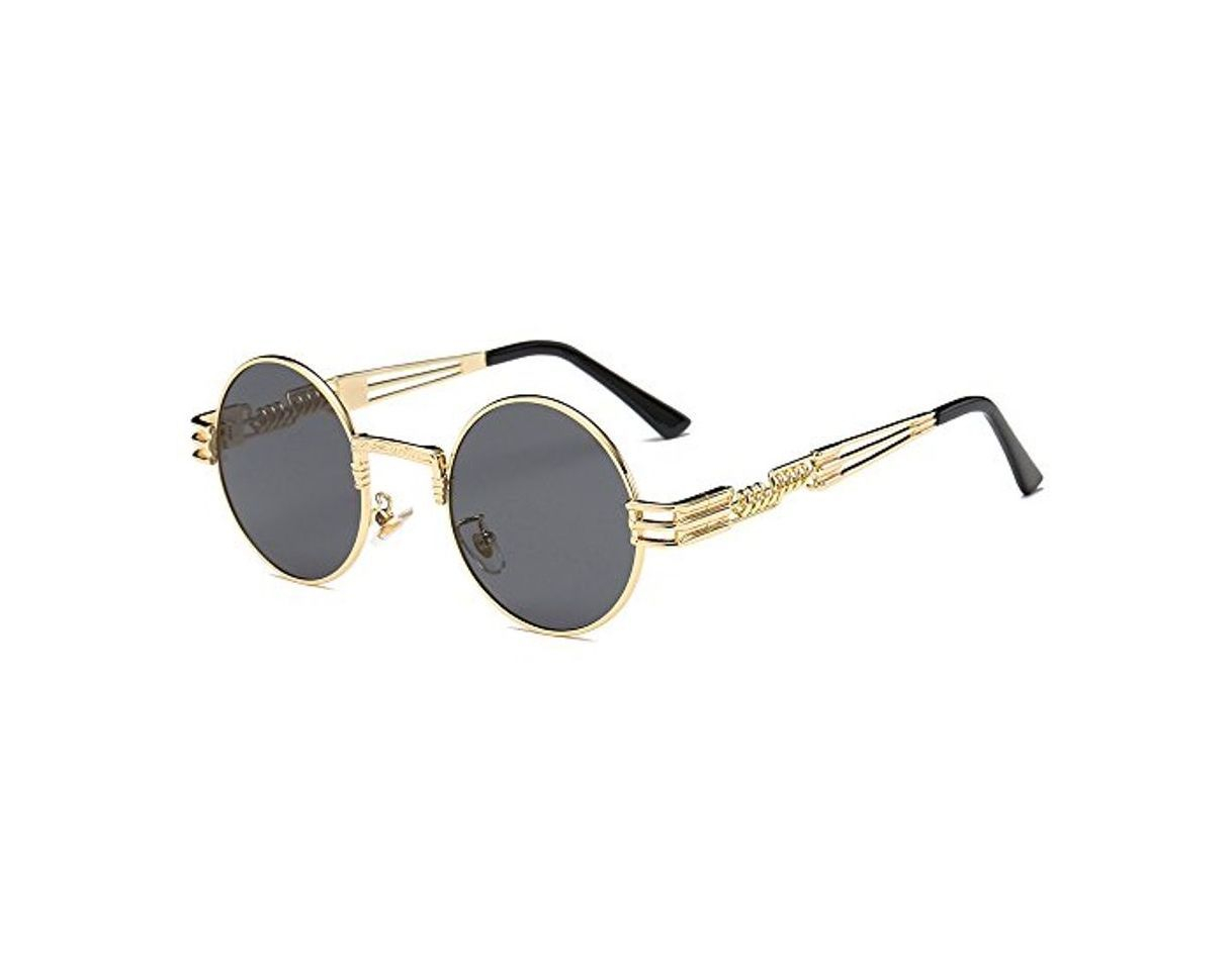 Productos BOZEVON Estilo retro de Steampunk inspiró las gafas de sol redondas del