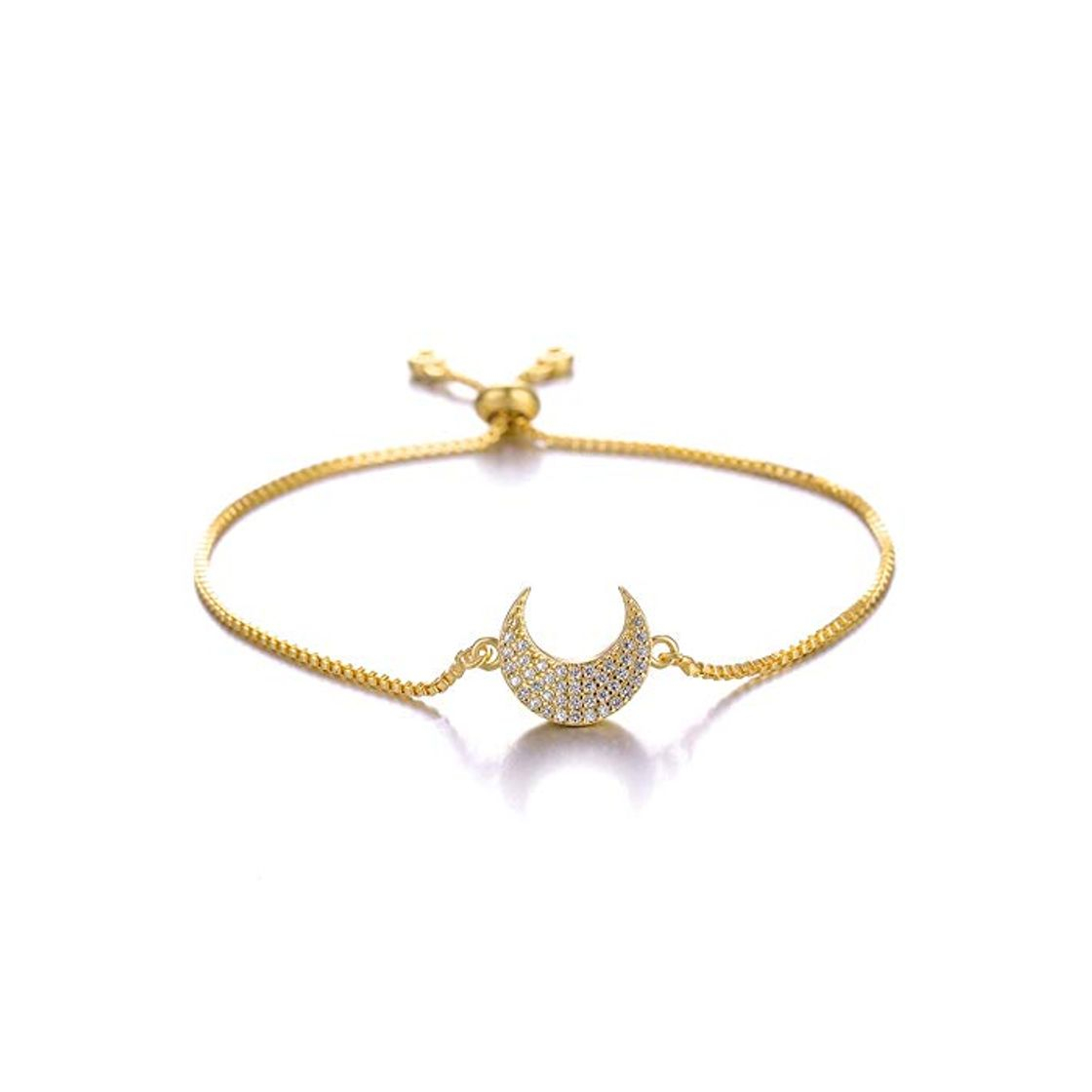 Product Nobrand Oración Musulmana Joyas Suministros Oro Crescent Moon Star Pulseras para Mujeres Hombres Cadena Ajustable Allah Brazalete