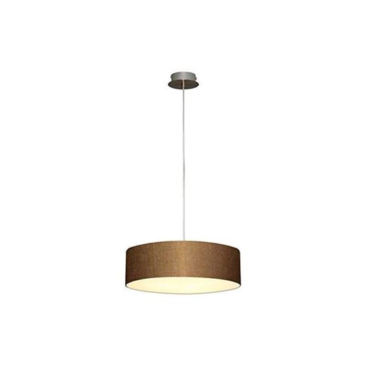 LED lámpara de techo lámpara de techo Bango pantalla de tela marrón oscuro Outfit plata diámetro 45 cm