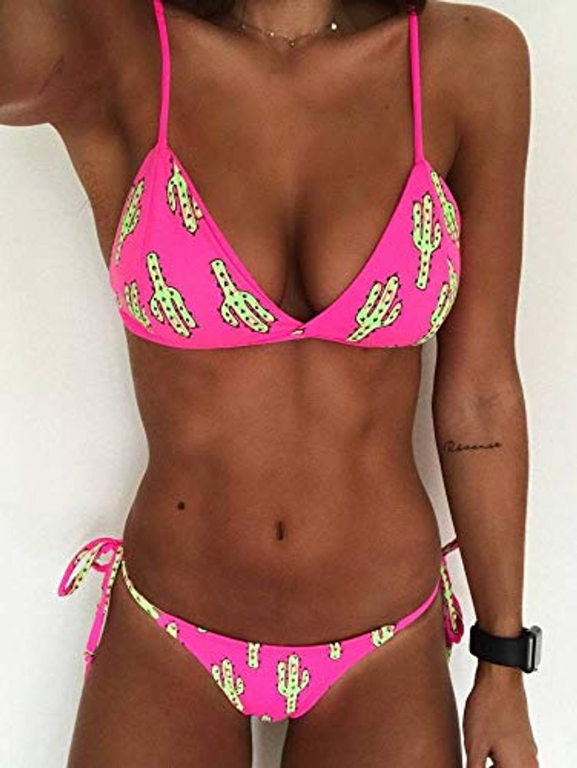 Product GUOZI Bikini Bikini Nuevo Traje de baño con Estampado de Cactus Traje de baño Lady Vendaje Bikini