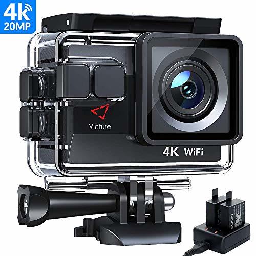 Social Victure Cámara Deportiva Wifi 4k Ultra HD 20MP Action Camera Acuatica de