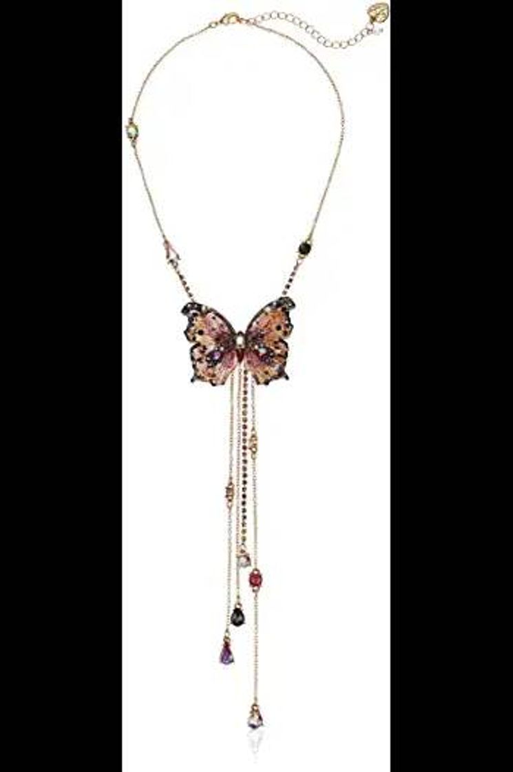 Betsey Johnson Women's Pink and Gold Tone Butterfly 