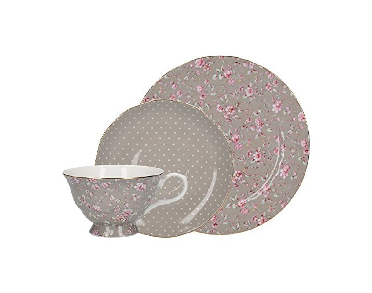 Product Katie Alice Ditsy Grey Floral Bone China Afternoon Tea Gift Set