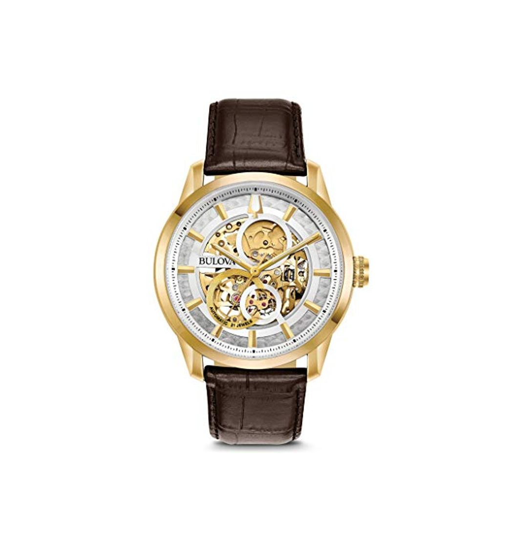 Product Bulova Reloj Analógico para Hombre de Automático con Correa en Cuero 97A138