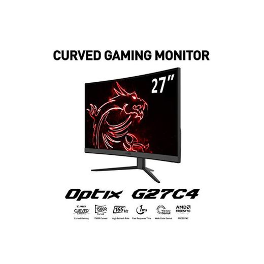 MSI Optix G27C4 - Monitor Gaming de 27" LED FullHD 165Hz