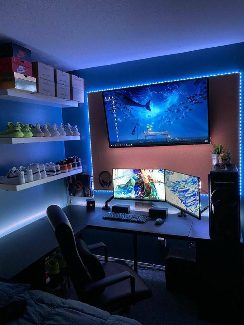 Fashion Ideia de quarto gamer + tela