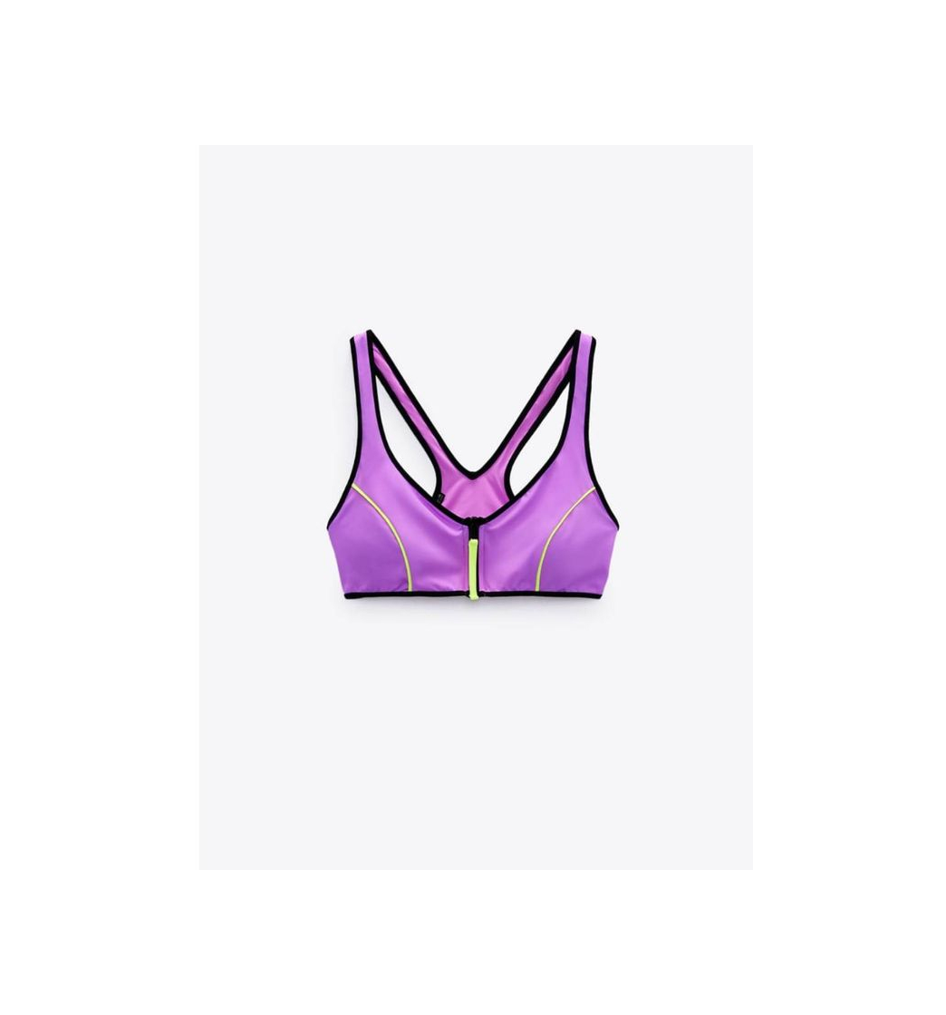 Moda TOP BIKINI CREMALLERA VIVOS