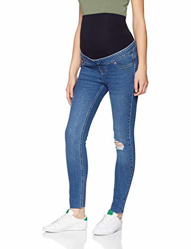 New Look Maternity Overbump Cruise Rip Vaqueros premamá, Azul