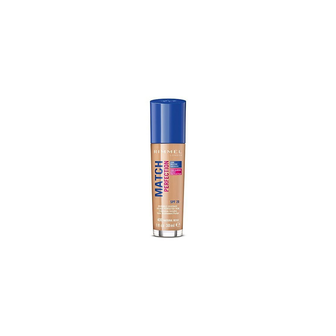 Beauty Rimmel London Match Perfection Foundation Base de Maquillaje Tono 400 Natural Beige