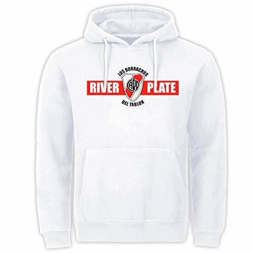 Place River Plate Buenos Aires Ultras Argentina Sudadera con Capucha Blanco L