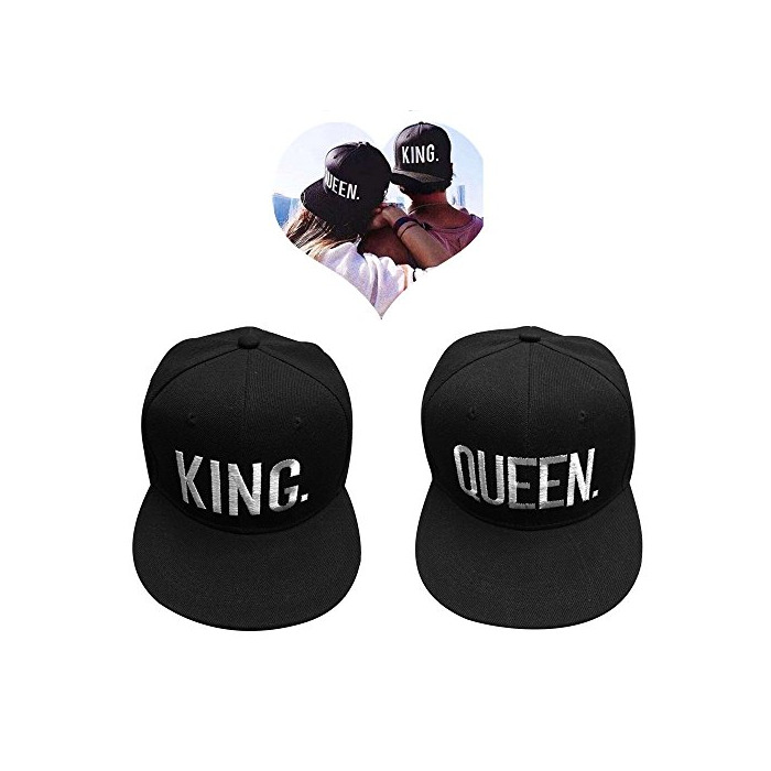 Product EQLEF Gorra de béisbol para los Amantes o los Pares Queen Y