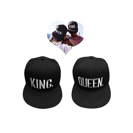 EQLEF Gorra de béisbol para los Amantes o los Pares Queen Y