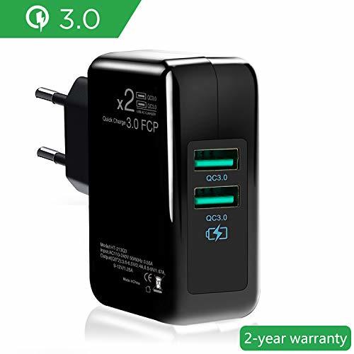 Product ONELY Quick Charge 3.0 USB Cargador Rápido Cargador, 30W Doble QC3.02.0 Smart